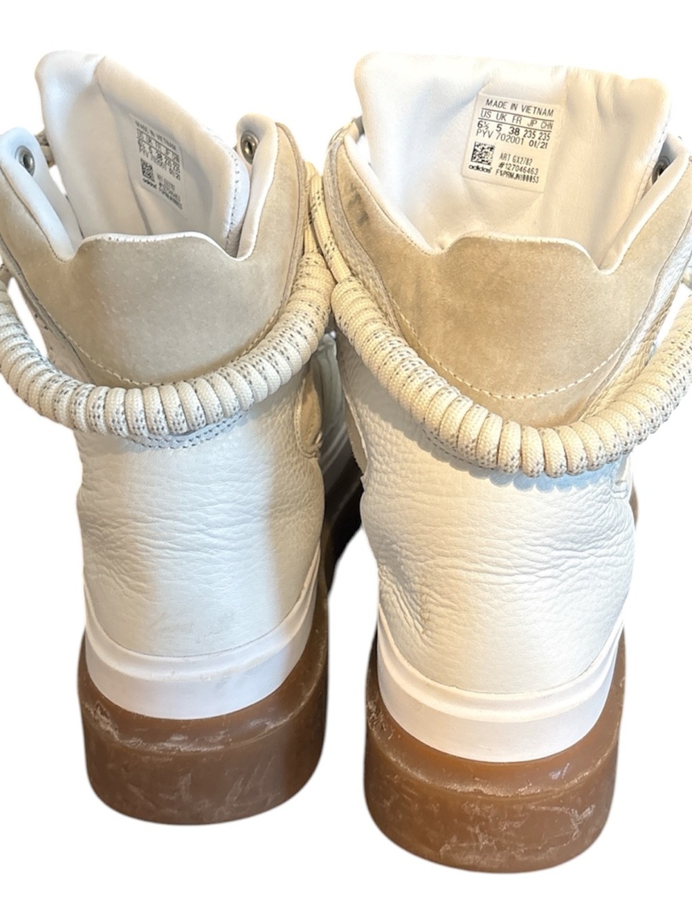 ADIDAS + Ivy Park Super Sleek Boots leather high-top platform Sneakers Sz 6.5 - Picture 7 of 9